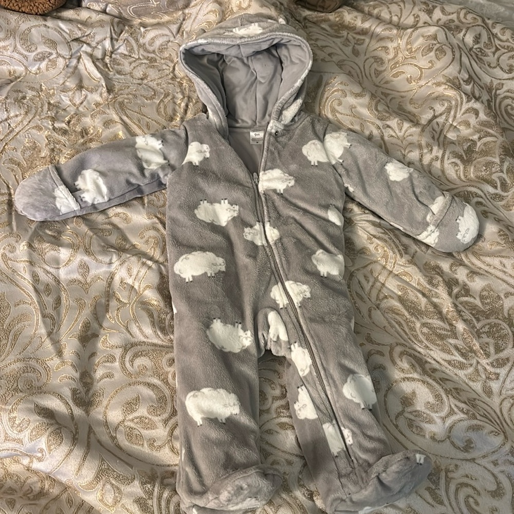 Gray snowsuit 9 months